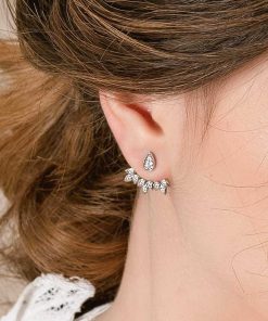 Pendientes Marina Garcia | Pendientes Para Novia Ear Jacket En Plata