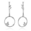 Pendientes Marina Garcia | Pendientes Bamboo Blanco En Plata