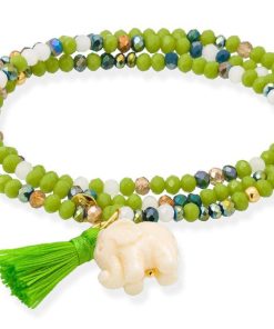 Pulseras Marina Garcia | Pulsera Zen Ne N Pistacho Con Elefante