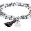 Pulseras Marina Garcia | Pulsera Zen Hielo Con Chapa Gracias