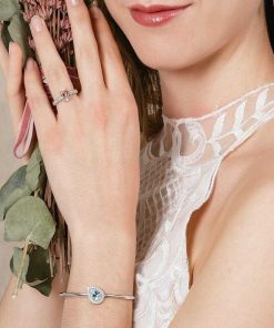 Pulseras Marina Garcia | Pulsera De Novia Aguamarina En Plata