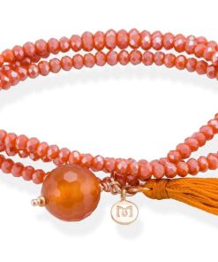 Pulseras Marina Garcia | Pulsera Zen Coral En Plata Rosa