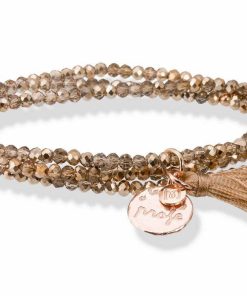 Pulseras Marina Garcia | Pulsera Zen Dorado En Plata Rosa