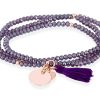 Pulseras Marina Garcia | Pulsera Zen Malva En Plata Rosa