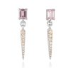 Pendientes Marina Garcia | Pendientes Pastel Rosa En Plata