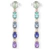 Pendientes Marina Garcia | Pendientes Cannes Multicolor En Plata