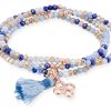 Pulseras Marina Garcia | Pulsera Zen Azul En Plata Rosa