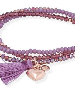 Pulseras Marina Garcia | Pulsera Zen Malva En Plata Rosa