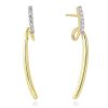 Pendientes Marina Garcia | Pendientes Jump Blanco En Plata Dorada