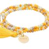 Pulseras Marina Garcia | Pulsera Zen Mostaza Con Chapa Danke