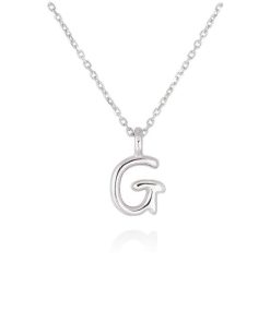 Gargantillas Marina Garcia | Colgante Letra G En Oro Blanco 18Kt