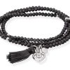 Pulseras Marina Garcia | Pulsera Zen Antracita Con Charm Love