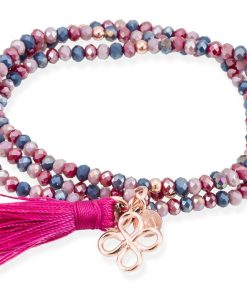 Pulseras Marina Garcia | Pulsera Zen Rosa En Plata Rosa