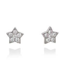 Pendientes Marina Garcia | Pendientes Star Blanco En Plata