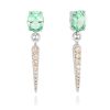 Pendientes Marina Garcia | Pendientes Pastel Verde En Plata