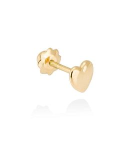 Pendientes Marina Garcia | Piercing Coraz N En Oro Amarillo 18Kt