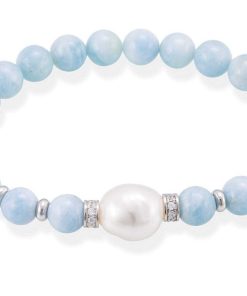 Pulseras Marina Garcia | Pulsera Aqua Perla En Plata