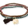 Pulseras Marina Garcia | Pulsera Zen Multicolor En Plata Dorada