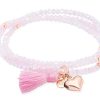 Pulseras Marina Garcia | Pulsera Zen Rosa En Plata Rosa