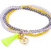 Pulseras Marina Garcia | Pulsera Zen Ne N Amarilla Con Charm Love