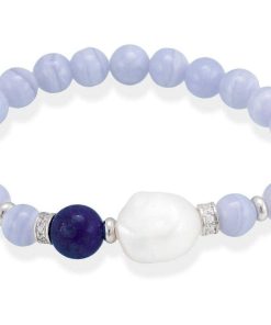 Pulseras Marina Garcia | Pulsera Chakra Azul En Plata