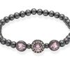 Pulseras Marina Garcia | Pulsera Maui Rosa En Plata Negra