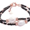 Pulseras Marina Garcia | Pulsera Orion Perla En Plata Rosa