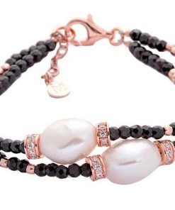 Pulseras Marina Garcia | Pulsera Orion Perla En Plata Rosa