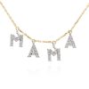 Gargantillas Marina Garcia | Colgante Letra Mama De Diamantes En Oro Amarillo Y Blanco 18Kt