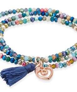 Pulseras Marina Garcia | Pulsera Zen Multizafiro Con Charm Love