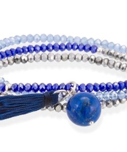 Pulseras Marina Garcia | Pulsera Zen Azul En Plata