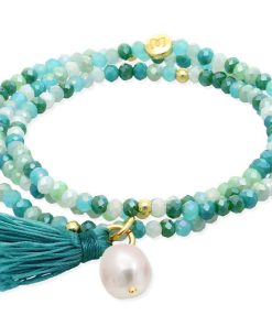 Pulseras Marina Garcia | Pulsera Zen Menta Con Perla