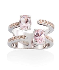 Anillos Marina Garcia | Anillo Twin Rosa En Plata