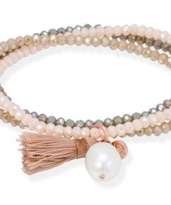 Pulseras Marina Garcia | Pulsera Zen Marr N En Plata Rosa