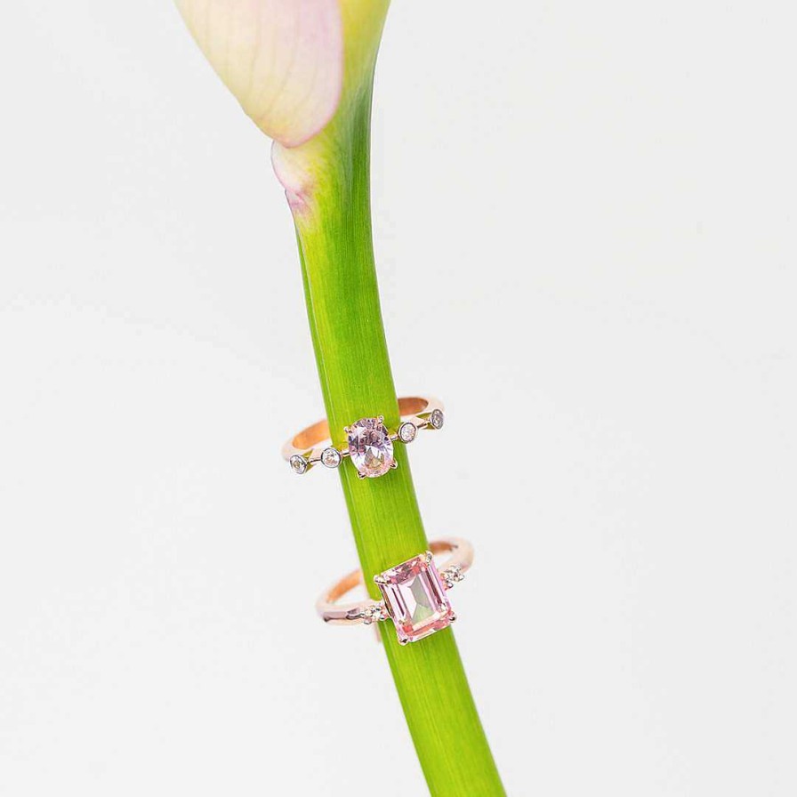 Anillos Marina Garcia | Anillo Cannes Rosa En Plata Rosa