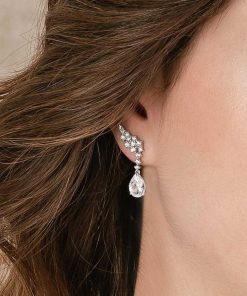 Pendientes Marina Garcia | Pendientes Para Novias Modernas Estilo Trepador En Plata