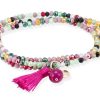 Pulseras Marina Garcia | Pulsera Zen Rosa En Plata Rosa