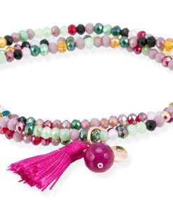 Pulseras Marina Garcia | Pulsera Zen Rosa En Plata Rosa