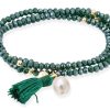 Pulseras Marina Garcia | Pulsera Zen Verde Con Perla