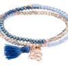 Pulseras Marina Garcia | Pulsera Zen Azul En Plata Rosa