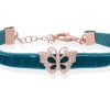 Pulseras Marina Garcia | Pulsera Velvet Azul En Plata Rosa