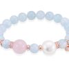 Pulseras Marina Garcia | Pulsera Aqua Rosa En Plata Rosa