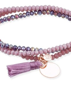 Pulseras Marina Garcia | Pulsera Zen Malva En Plata Rosa