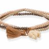 Pulseras Marina Garcia | Pulsera Zen Marr N En Plata Rosa