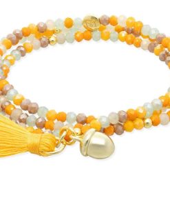 Pulseras Marina Garcia | Pulsera Zen Mostaza Con Bellota