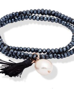 Pulseras Marina Garcia | Pulsera Zen Azul En Plata Rosa