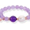 Pulseras Marina Garcia | Pulsera Chakra Malva En Plata Rosa