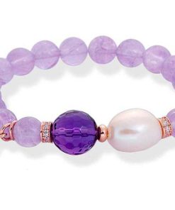 Pulseras Marina Garcia | Pulsera Chakra Malva En Plata Rosa