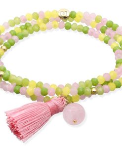 Pulseras Marina Garcia | Pulsera Zen British Rose Con Piedra Natural