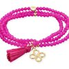 Pulseras Marina Garcia | Pulsera Zen Fucsia Con Trebol